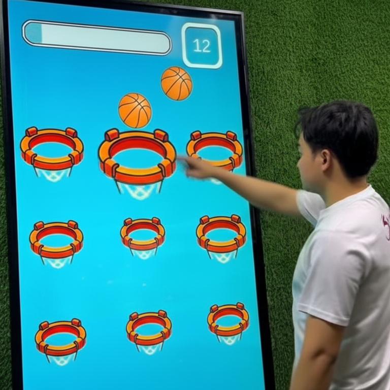 Interactive Reflex Basketball Game rental for Dubai events, featuring digital scoring and high-speed targets for corporate activations